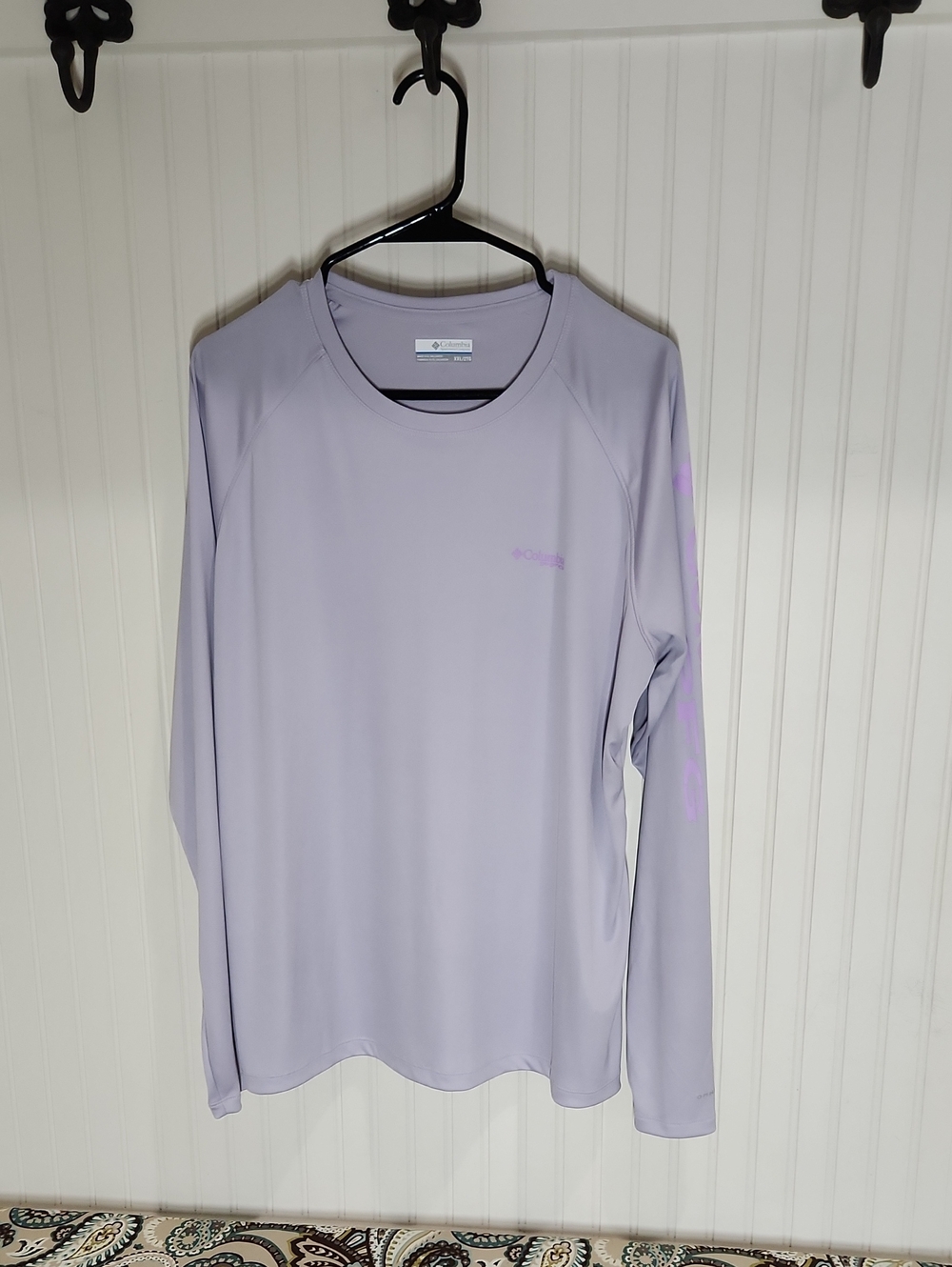 Columbia Light Lavender Long-Sleeve Performance Top